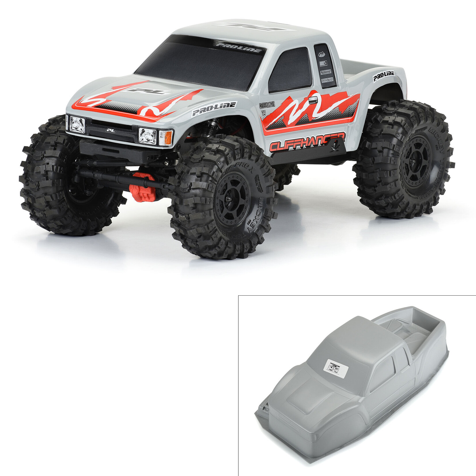Pro-Line 1/10 Cliffhanger HP Tough-Color Gray Body 12.3” (313mm) WB Crawlers