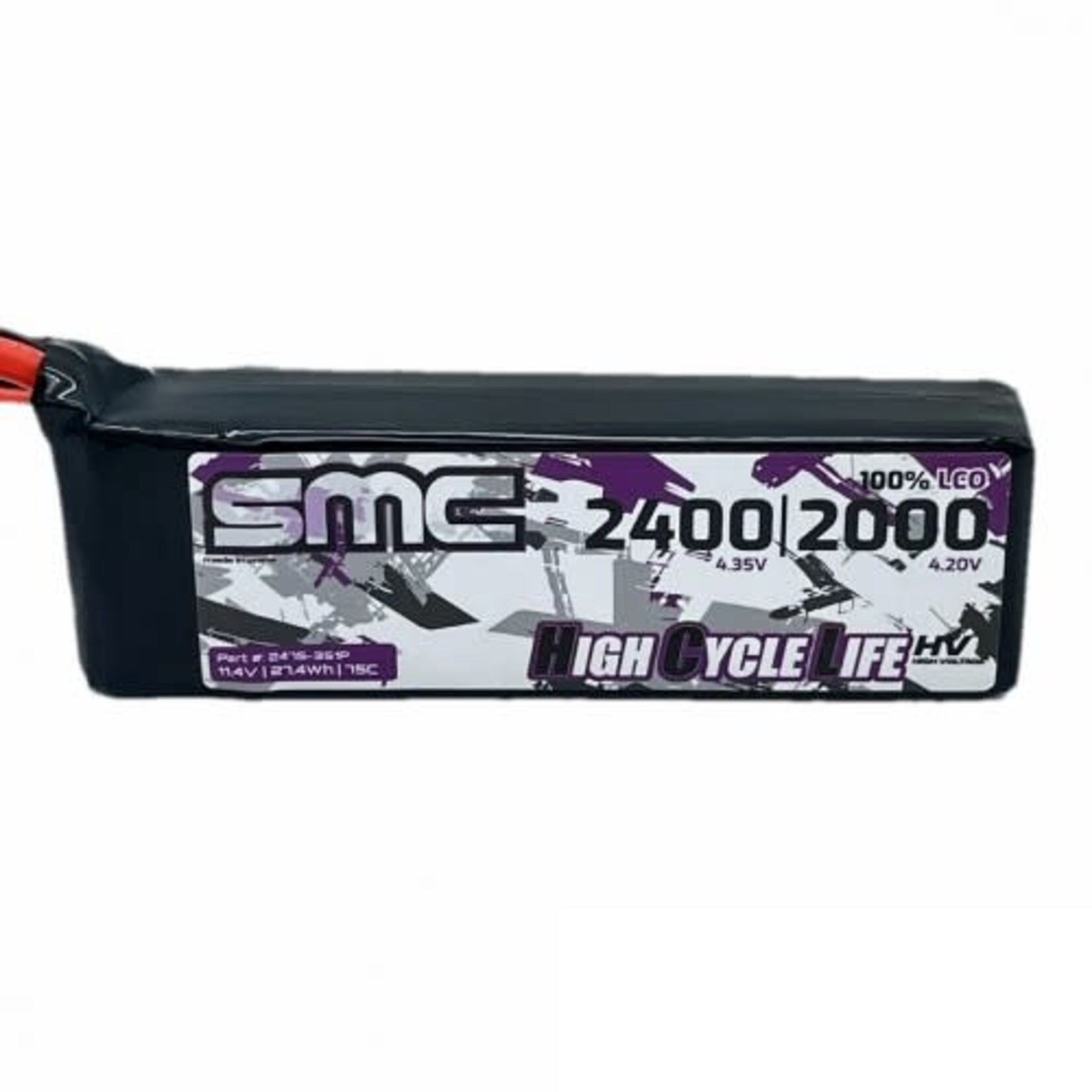 11.4V 2400 mAh 90C HV Lipo Battery