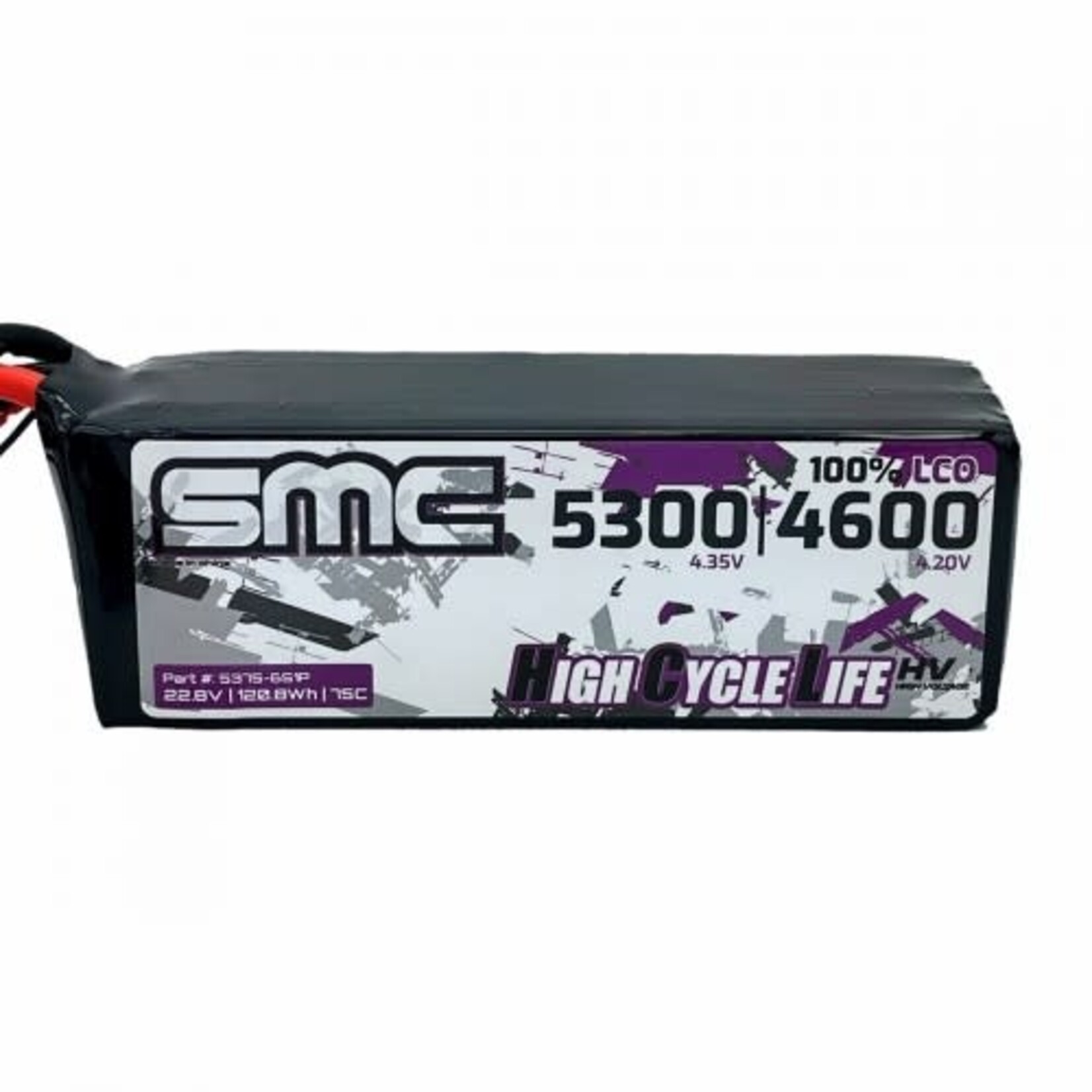 SMC-Racing 22.8V 5300mAH 75C HV Lipo Battery SC5 Compatible EC5/IC5