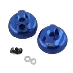 JConcepts Team Associated Fin Aluminum 13mm Shock Cap (Blue) (2)