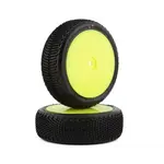 JConcepts Fuzz Bite LP 2.2" Pre-Mounted 4WD Front Buggy Tire (Yellow) (2)