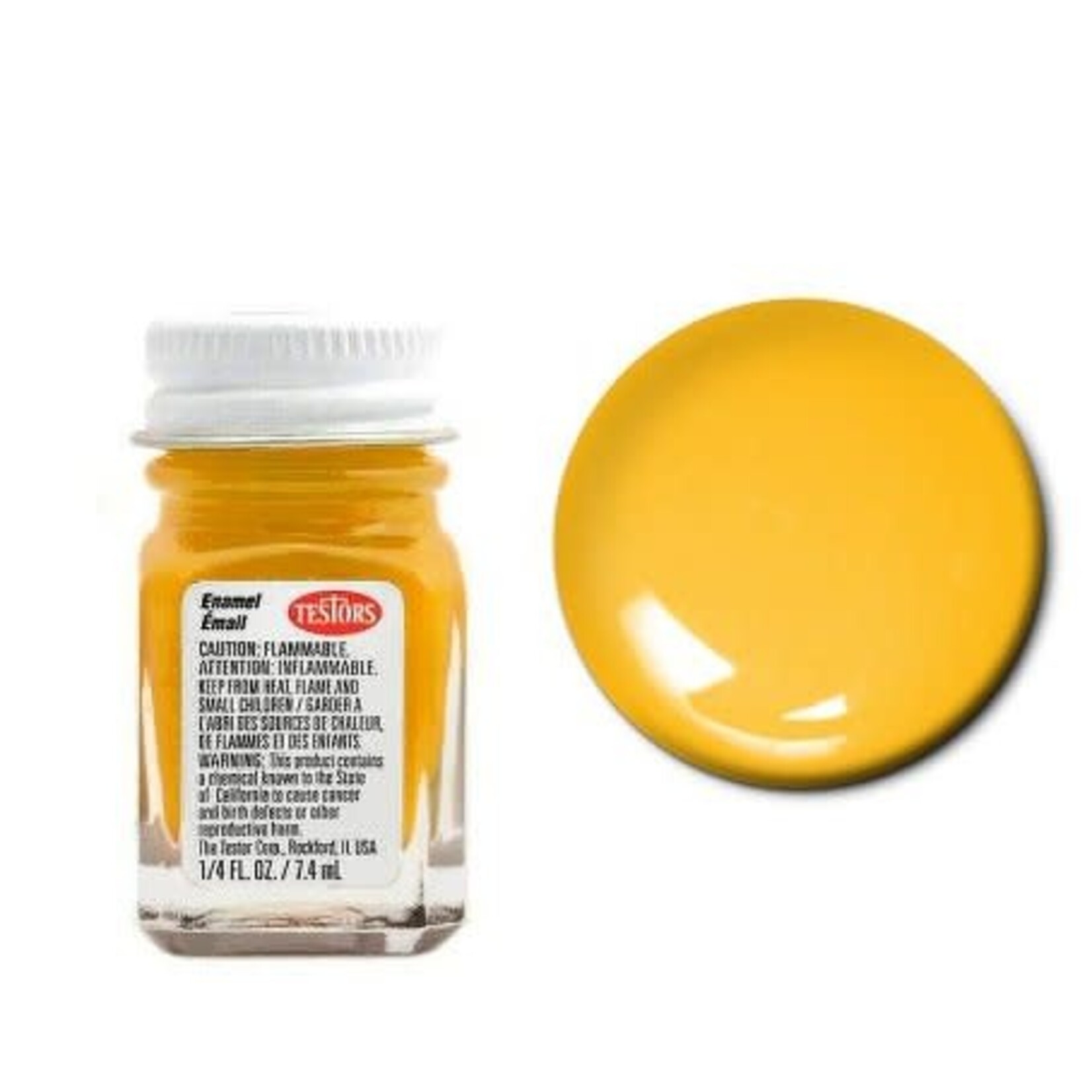 Testors Enamel 1/4 oz Yellow
