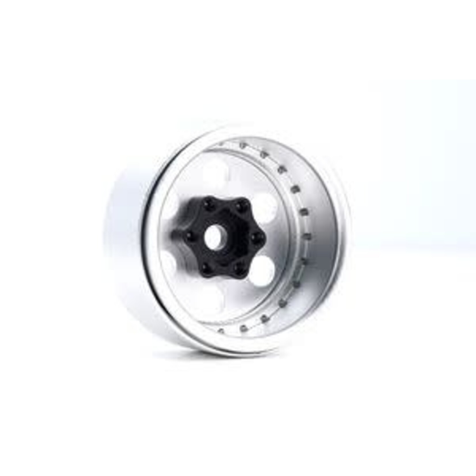 PowerHobby B5 Aluminum 1.9 Beadlock Wheels Super Offset, Silver (4) 1/10