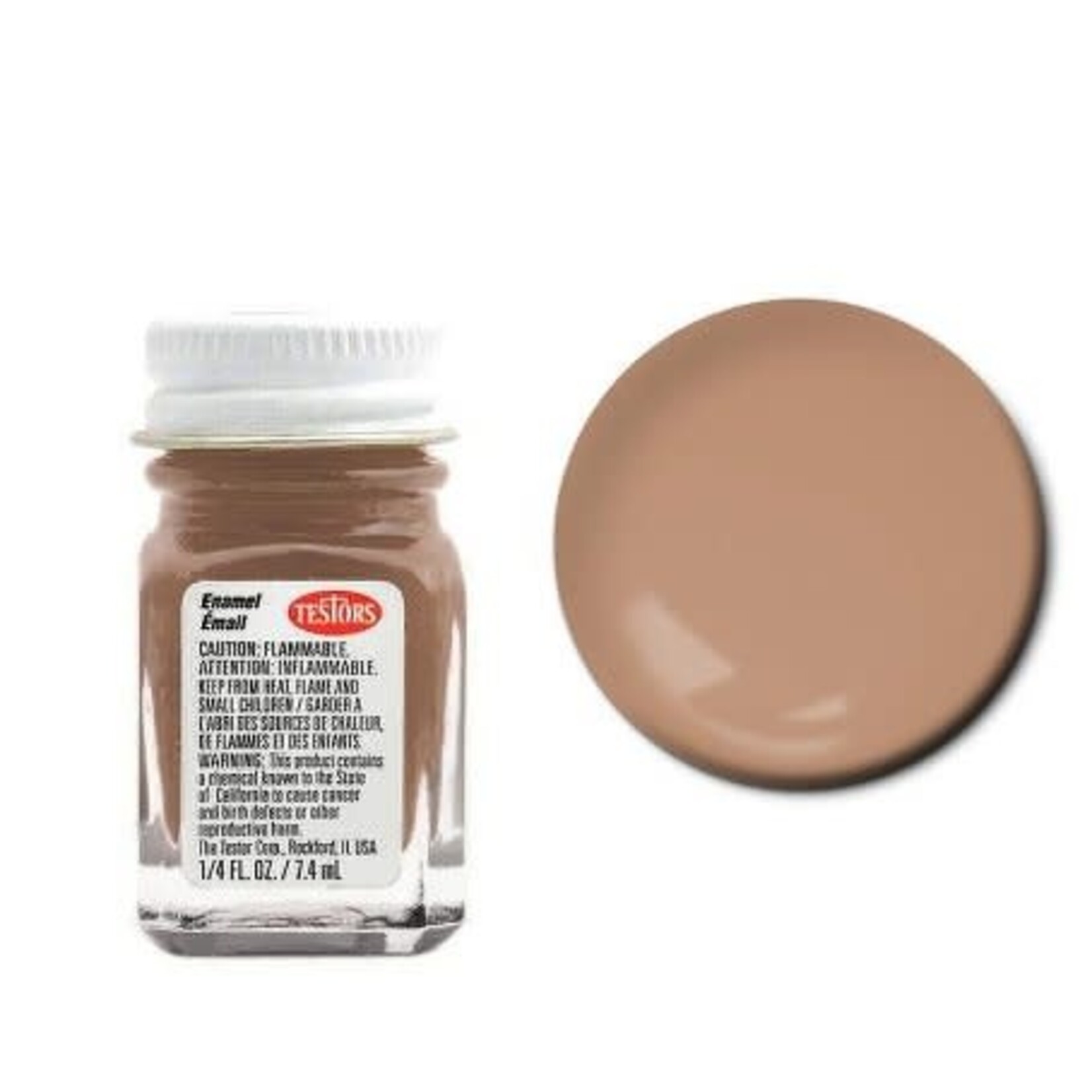 Testors Enamel 1/4 oz Flat Desert Tan