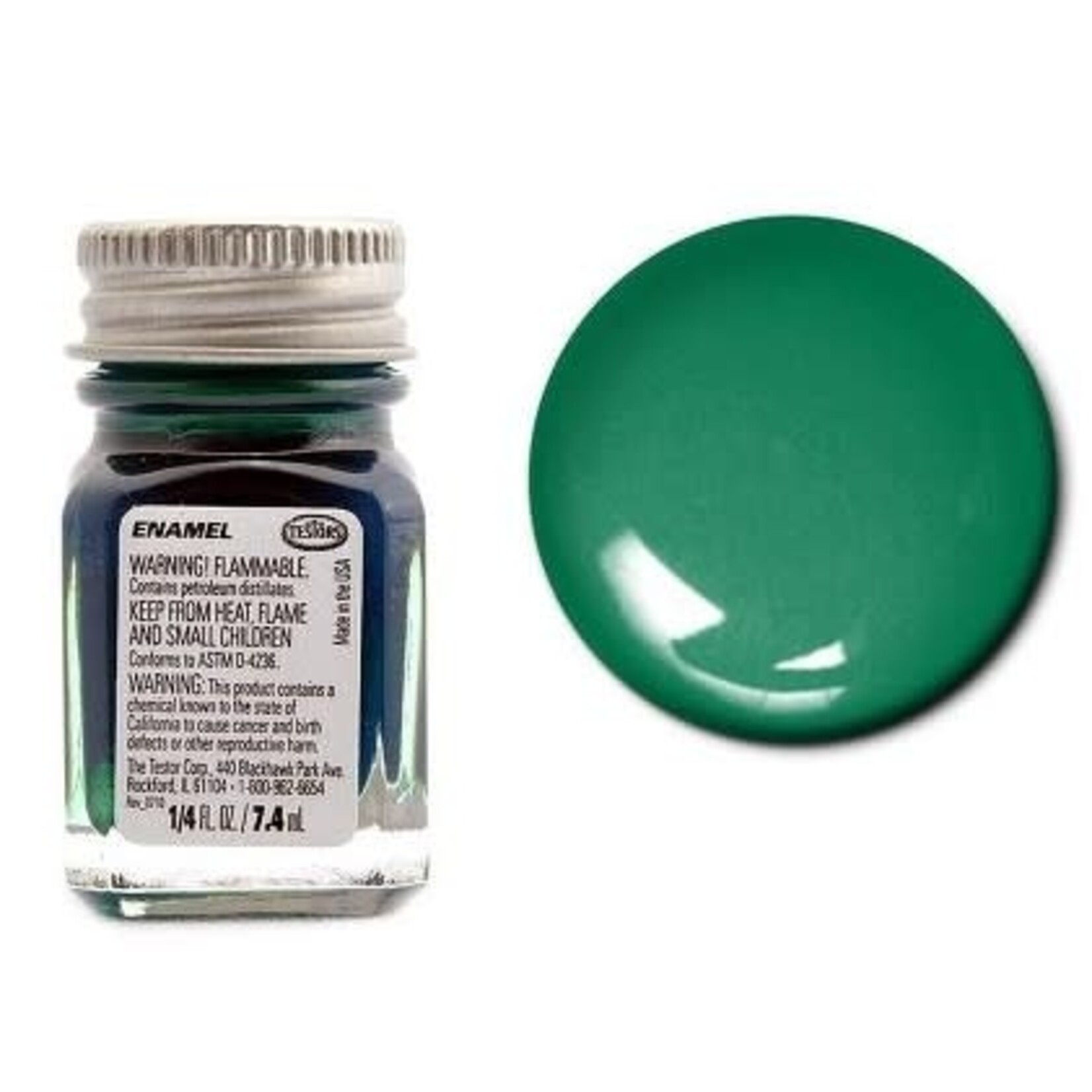 Testors Enamel 1/4 oz Metal Flake Green