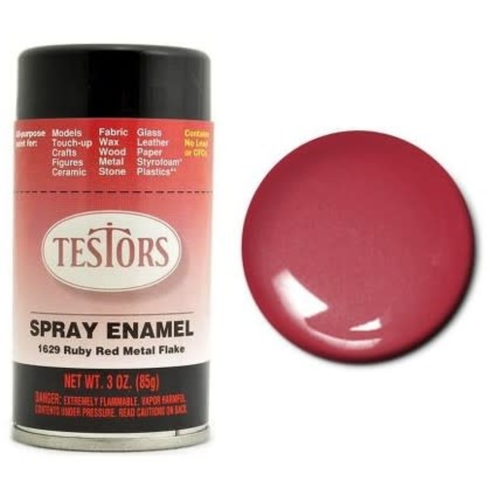 Testors Spray 3oz Ruby Red Metal Flake