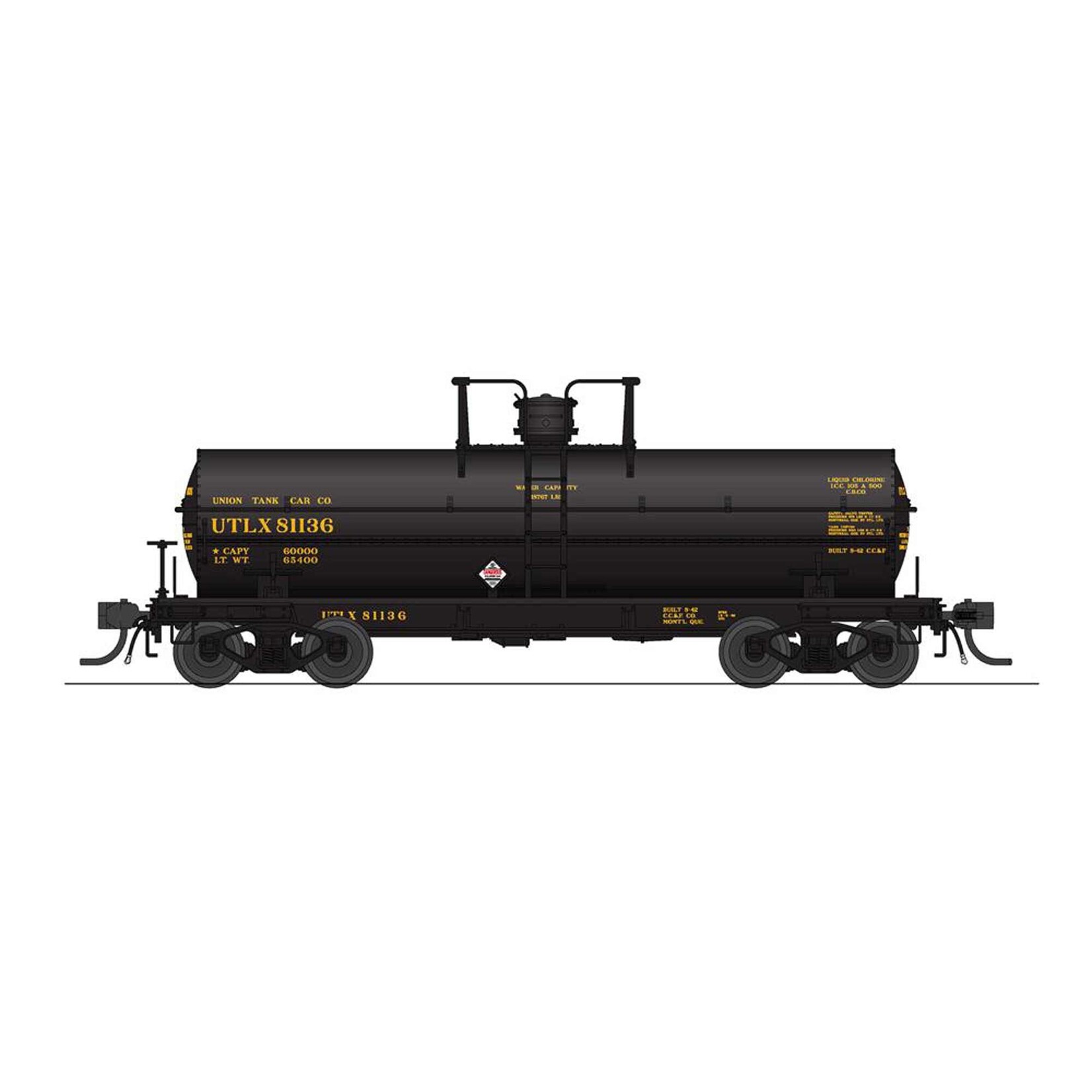 HO, 6000 Gallon Tank, 1950s C, UTLX, Penn Salt (2)