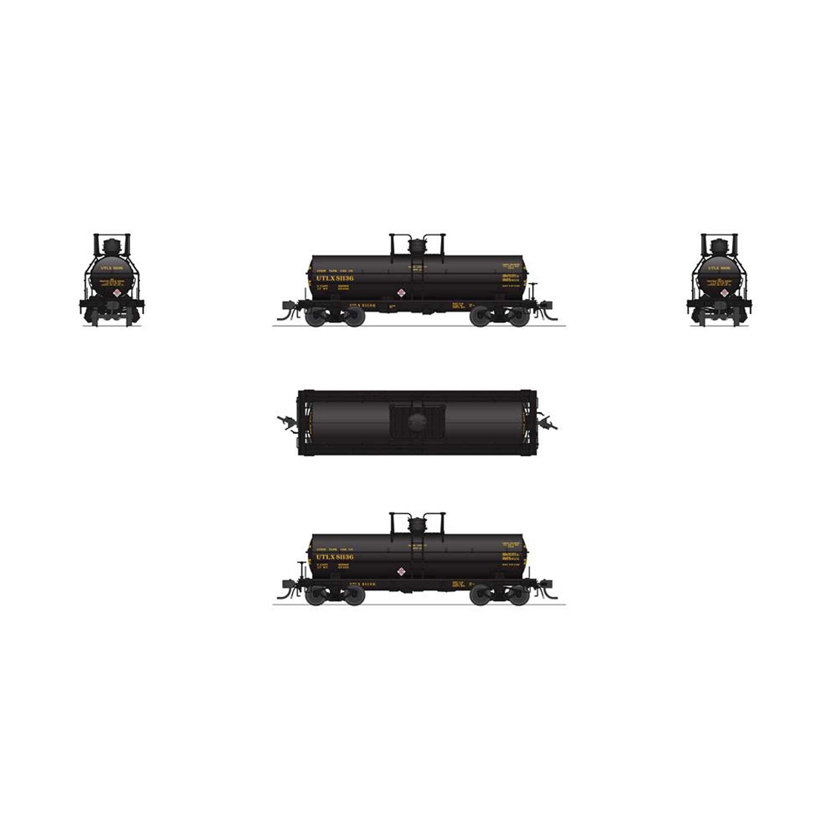 HO, 6000 Gallon Tank, 1950s C, UTLX, Penn Salt (2)