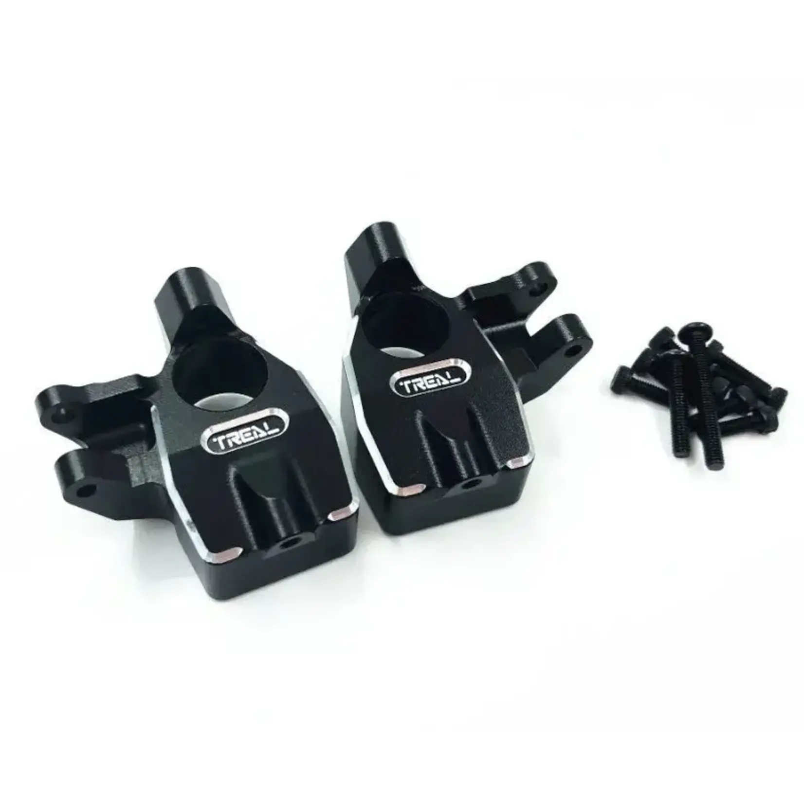 Treal Hobby Axial Capra CNC Aluminum Steering Knuckles (Black)