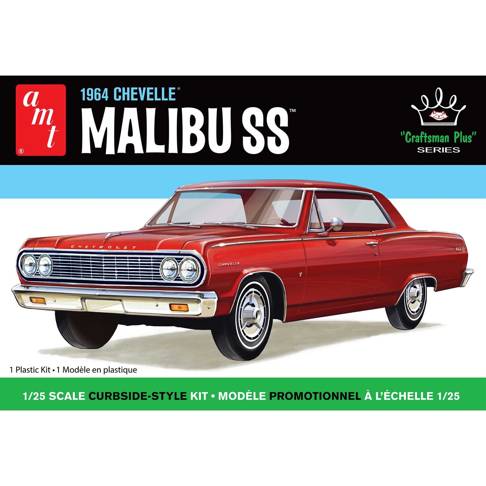 AMT 1/25 1964 Chevy Chevelle Malibu Super Sport "Craftsman Plus" Model Kit