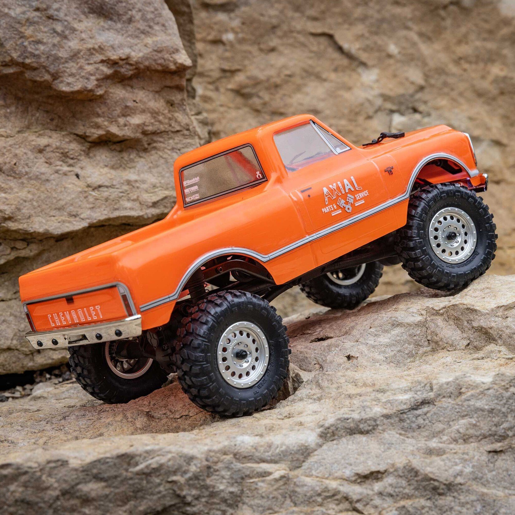 Axial 1/24 SCX24 1967 Chevrolet C10 4WD Brushed Truck RTR, Orange