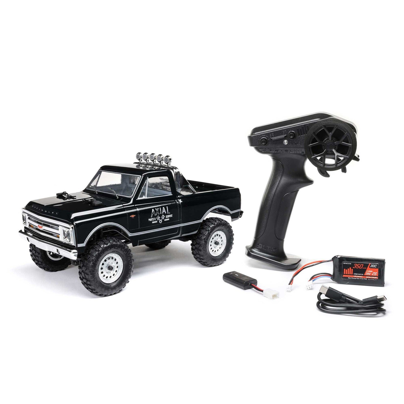 Axial 1/24 SCX24 1967 Chevrolet C10 4WD Brushed Truck RTR, Black