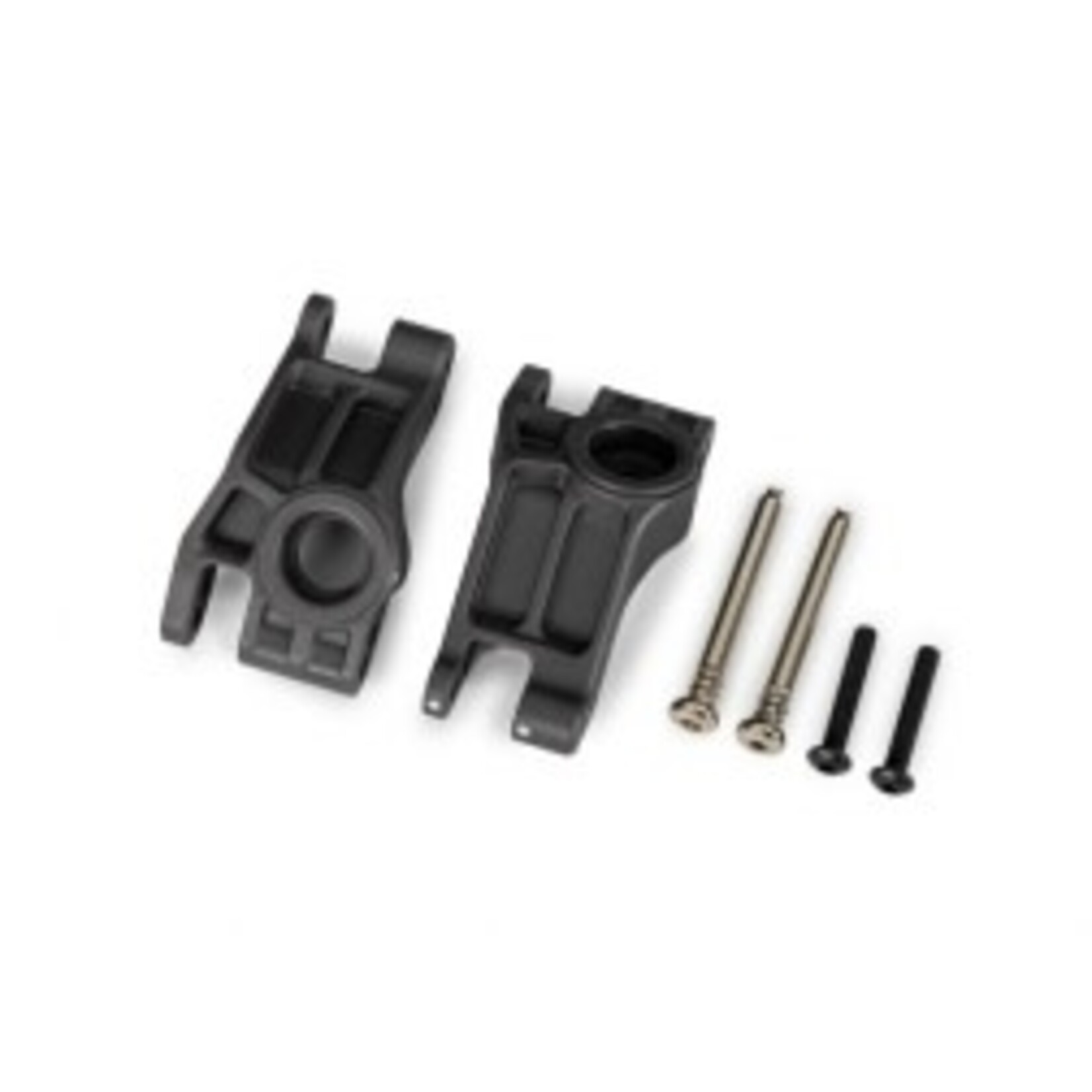 Traxxas Carriers, stub axle, rear, extreme heavy duty, black (left & right) - GRAY