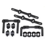 Traxxas Body mounts, front & rear/ body mount posts/ body mount sliders