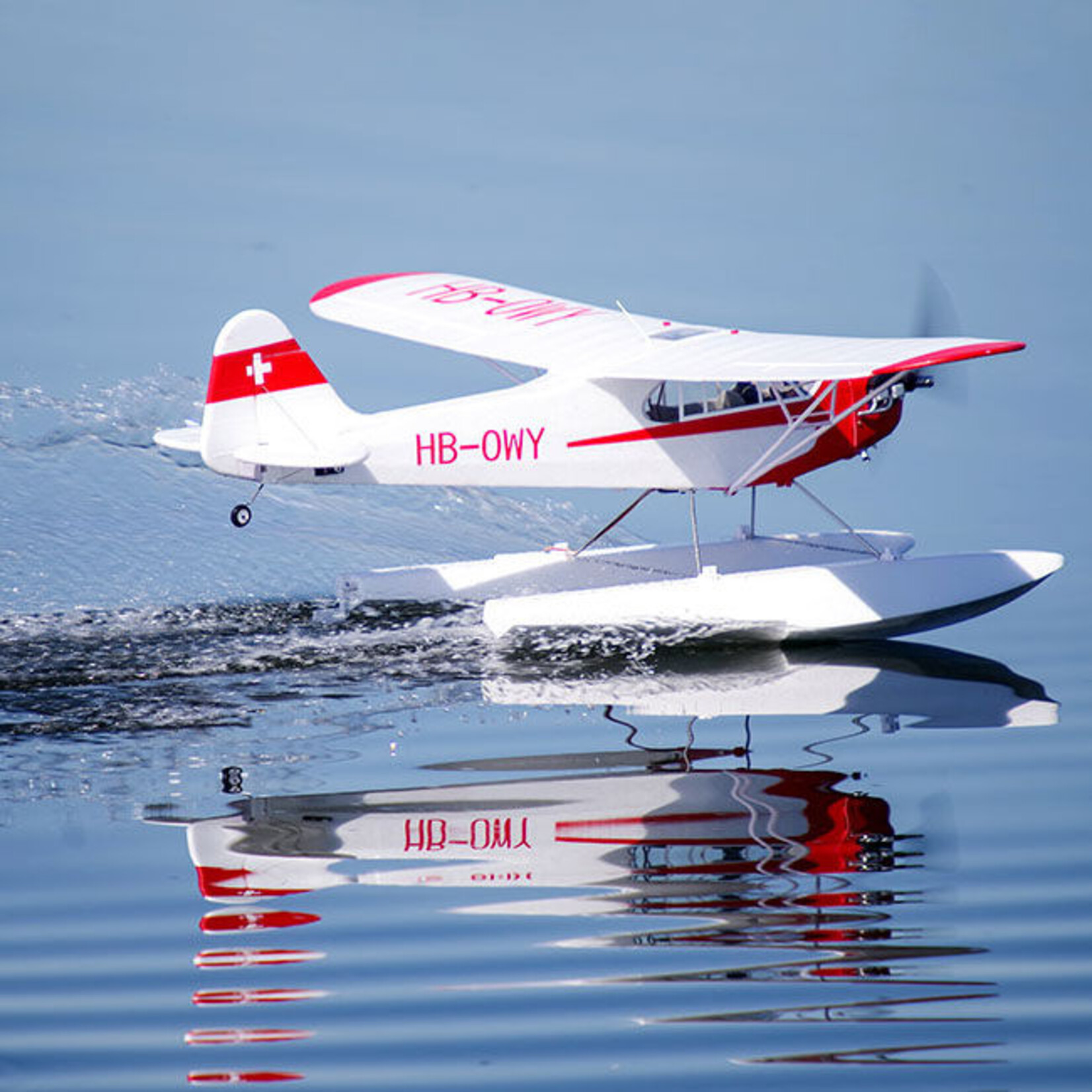 FMS Piper J-3 Cub 1400mm PNP V4 with Floats and Reflex