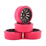 Firebrand RC Switchblade XDR6 5° Pre-Mounted Slick Drift Tires (4) (Black/Pink)