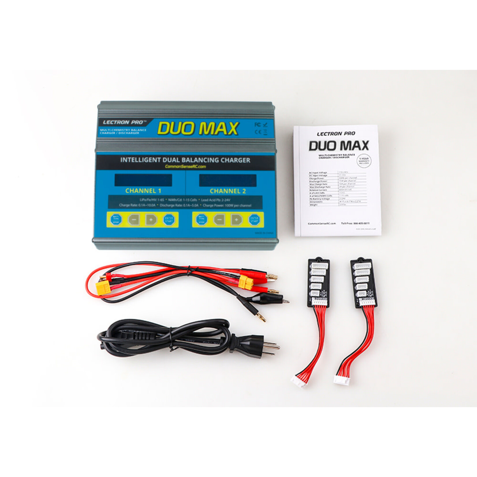 Common Sense RC DUO MAX - 200W 10A Two-Port Multi-Chemistry Balancing Charger