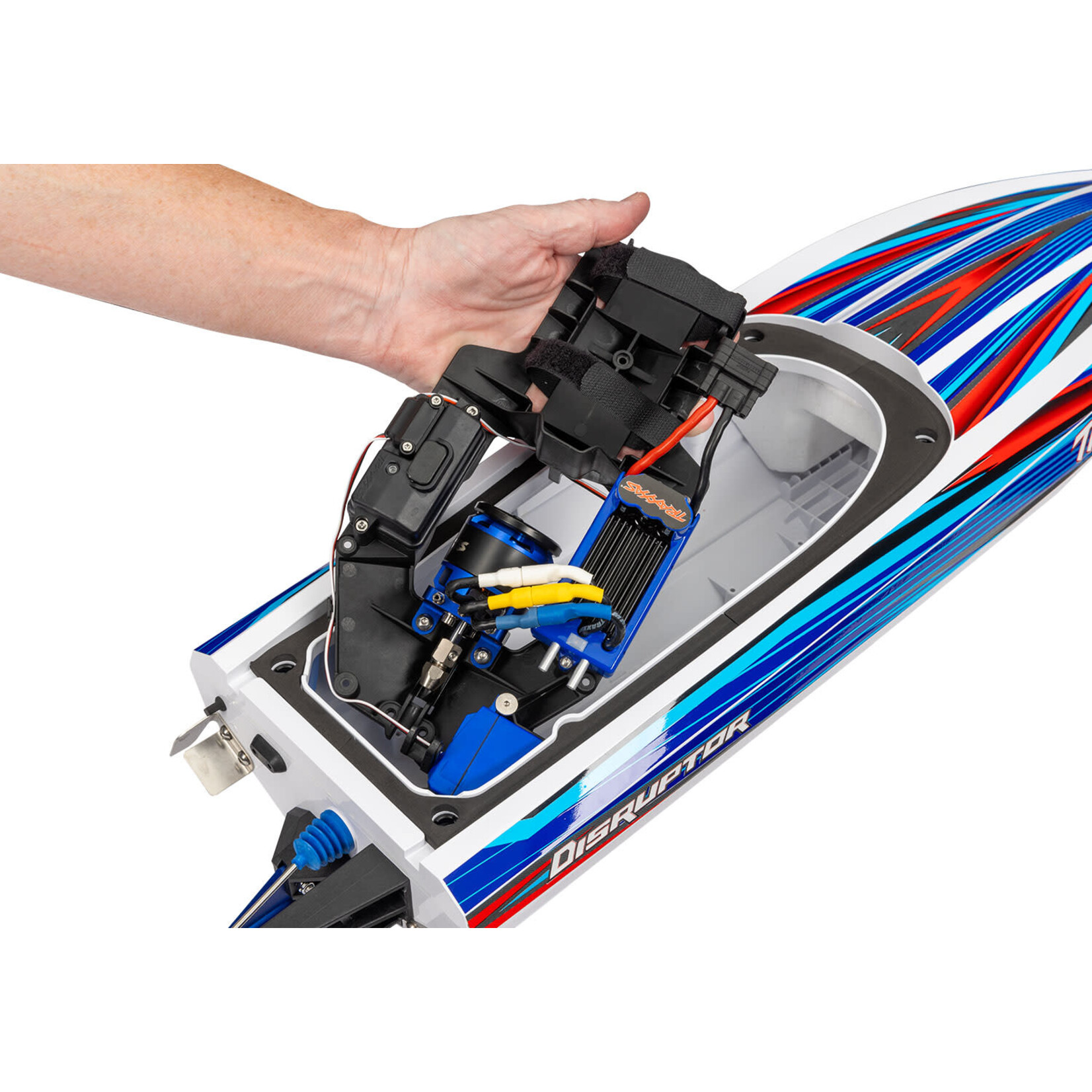 Traxxas Disruptor: 26″ Brushless 4s RC Boat with Rapid Right - ORANGE