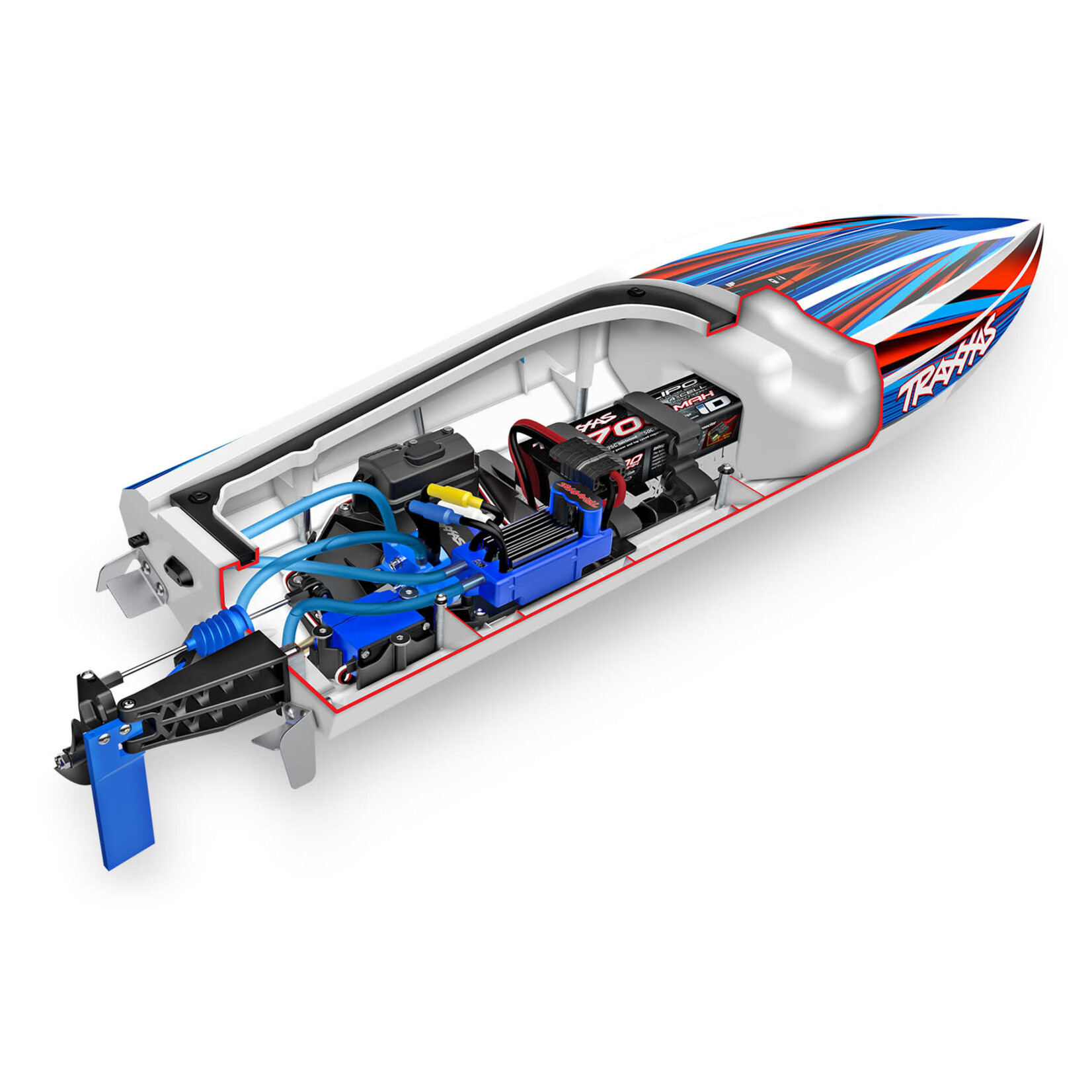 Traxxas Disruptor: 26″ Brushless 4s RC Boat with Rapid Right - ORANGE
