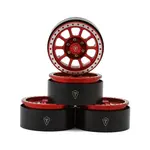 Treal Hobby Type V2 1.9" Beadlock Wheels (Red/Silver) (4)