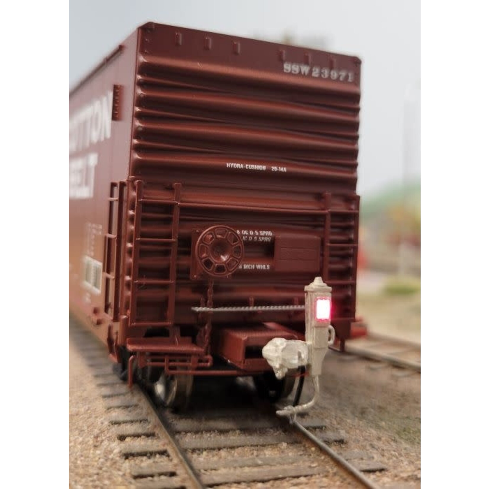 HO Side Mount End of Train Device w/Red LED