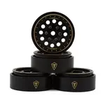Treal Hobby Type A 1.0" 12-Hole Brass Beadlock Wheels (Black) (4) (40g)