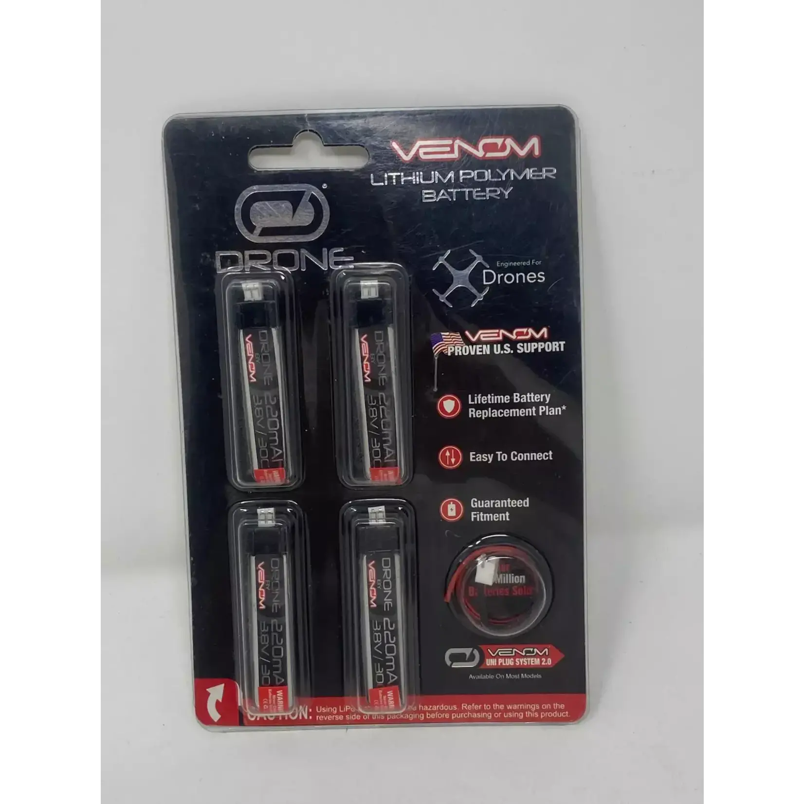 30C 1S 220mAh 3.8V LiHV (4 Pack)