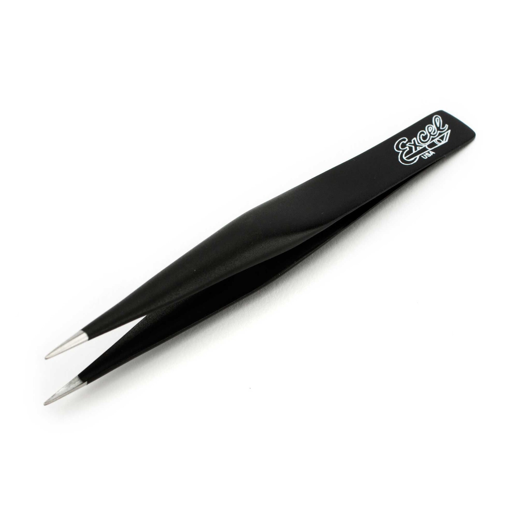 Excel Hollow Handle Tweezers, Black