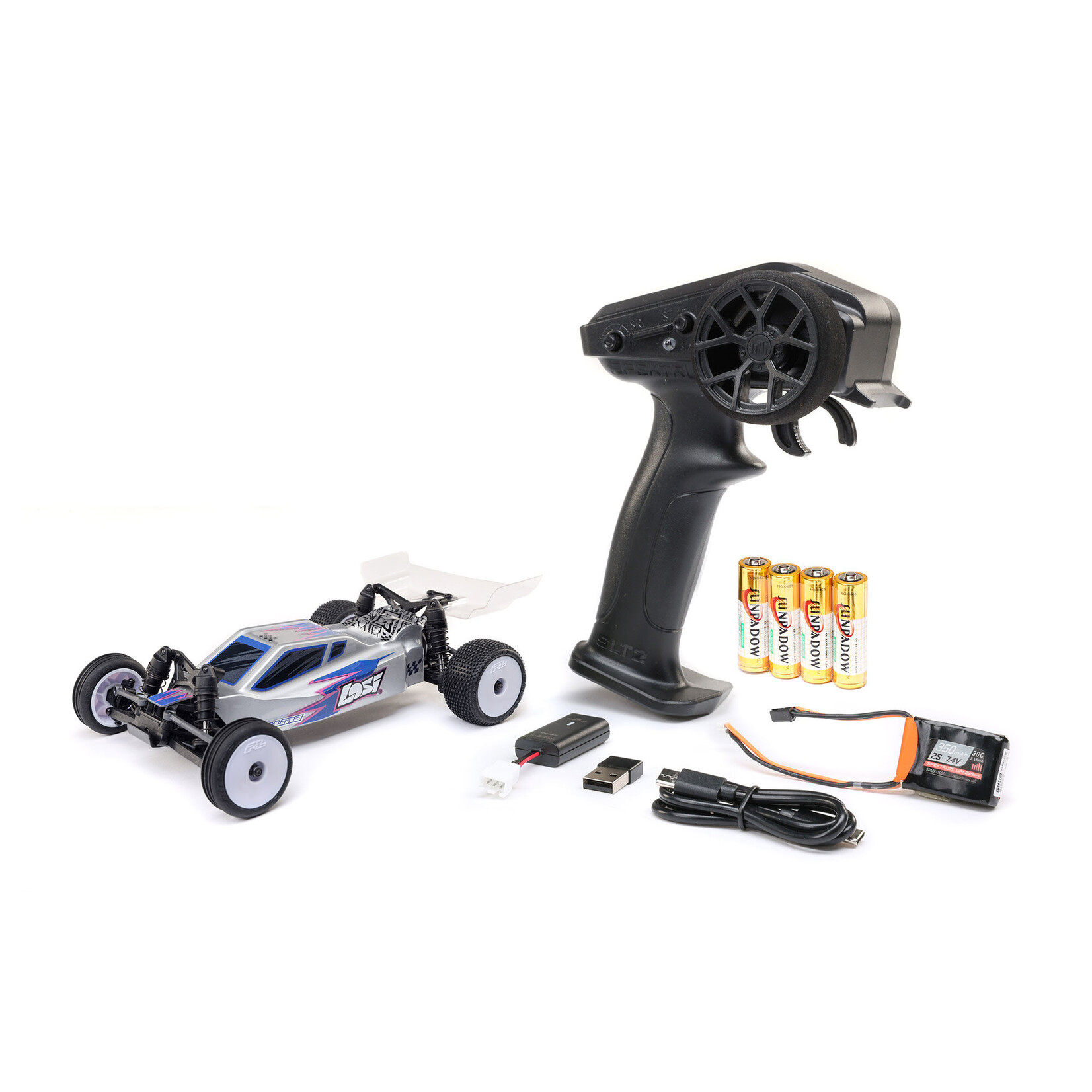 Losi 1/24 Micro-B 2WD Buggy RTR, Silver