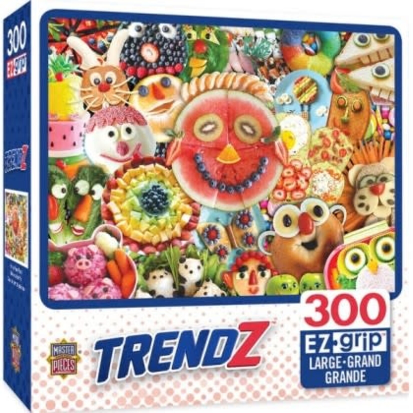 Master Pieces Trendz: Funny Face Food Collage EzGrip Puzzle (300pc)