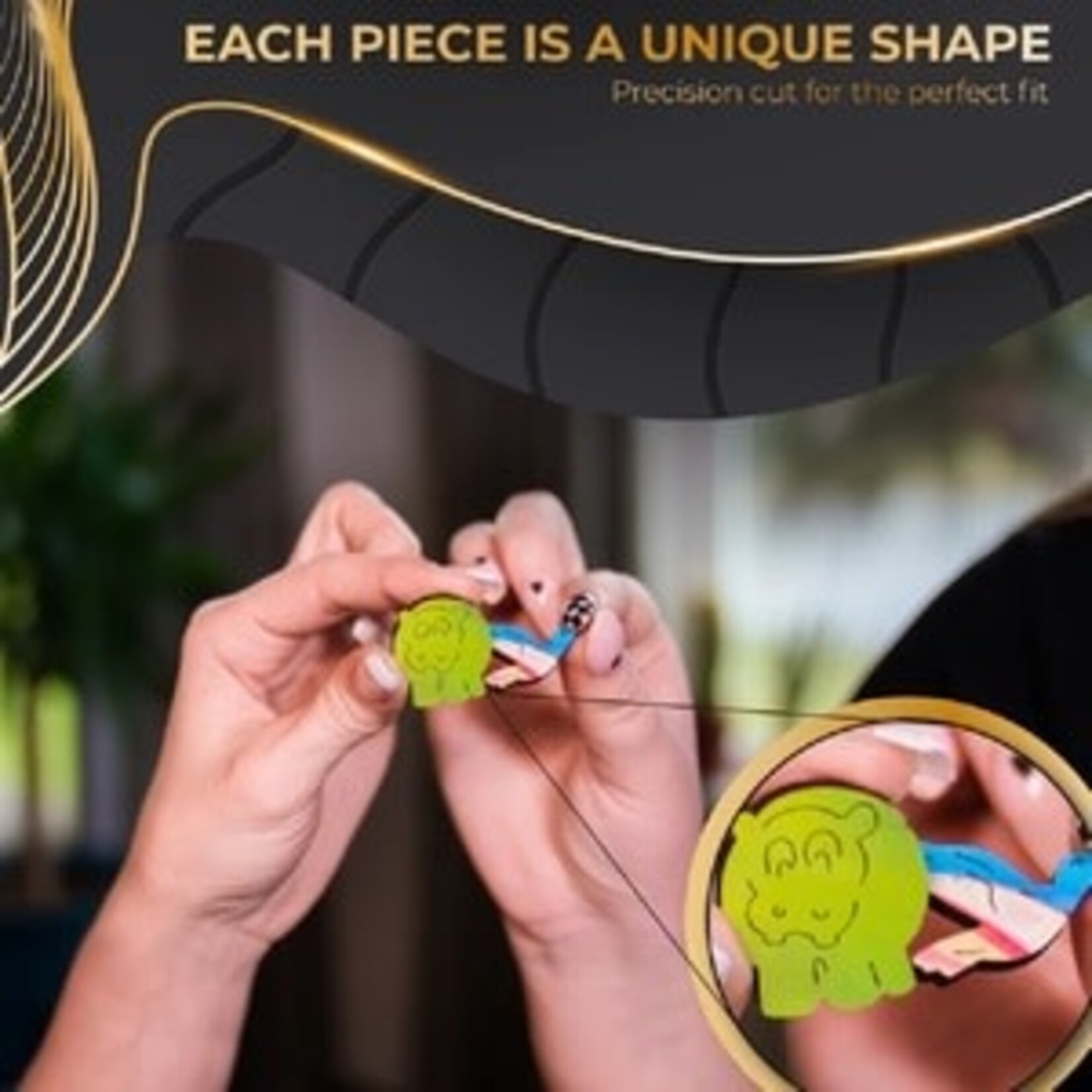 Colorful Elephant Wooden Jigsaw Puzzle, 500 pcs