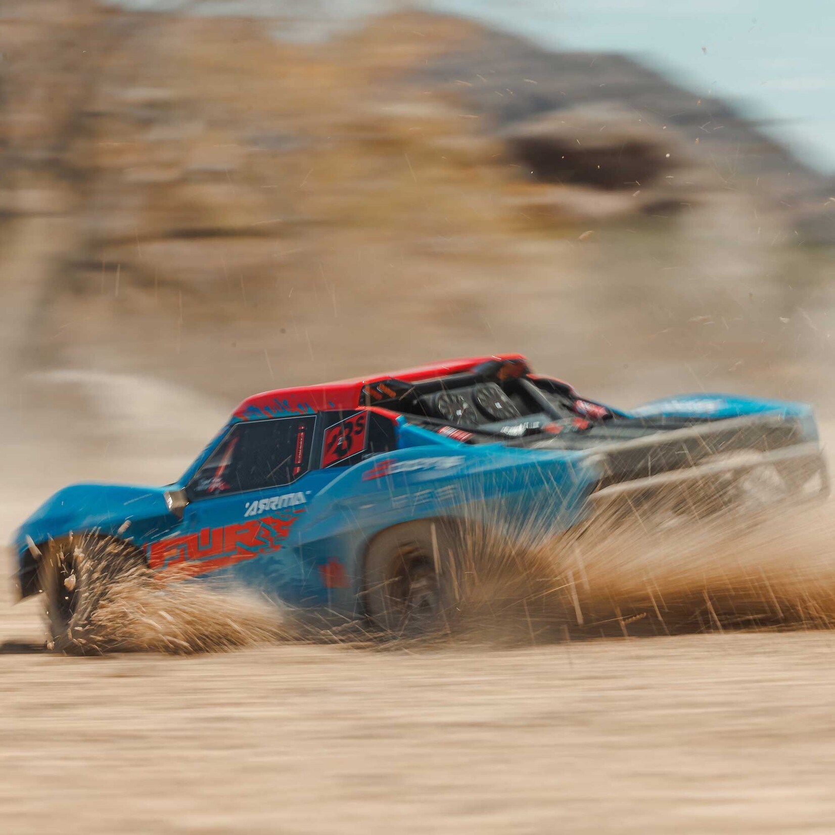 Arrma 1/10 FURY 223S BLX Brushless 2WD Short Course Truck RTR with DSC, Blue