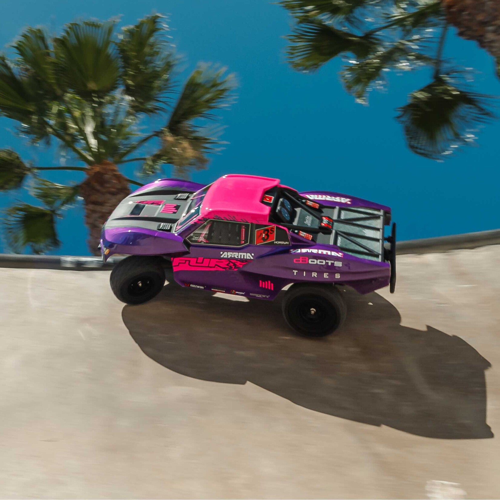 Arrma 1/10 FURY 223S BLX Brushless 2WD Short Course Truck RTR with DSC, Purple