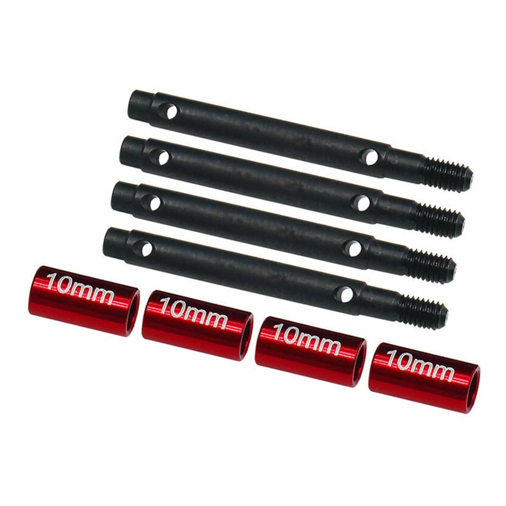 Hot Racing (HR) +10mm Steel Portal Drive Stub Axles, 1/18 Redcat Ascent 18