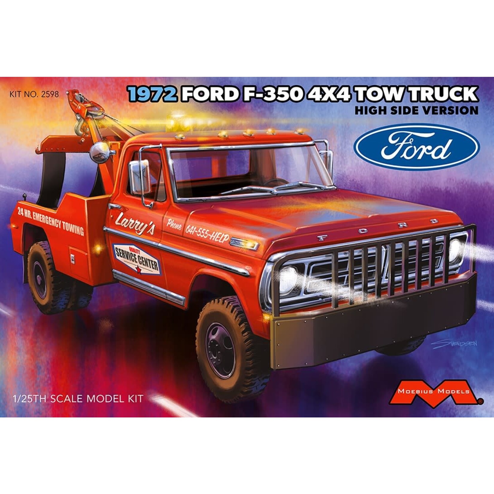 Moebius 1/25 1972 Ford F350 4x4 High Side Wrecker