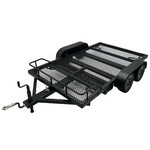 1/10 Scale Full Metal Car Hauler Trailer with LED Lights (Black)