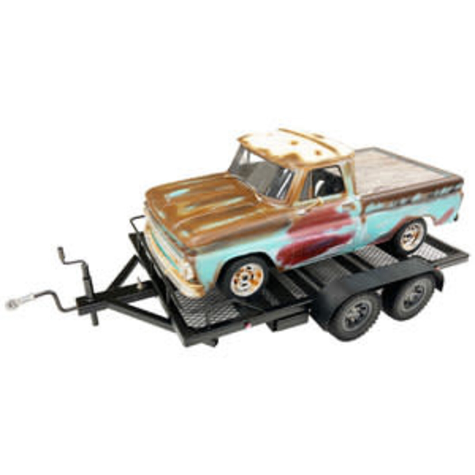 1/10 Scale Full Metal Car Hauler Trailer KIT with LED Lights (Black)