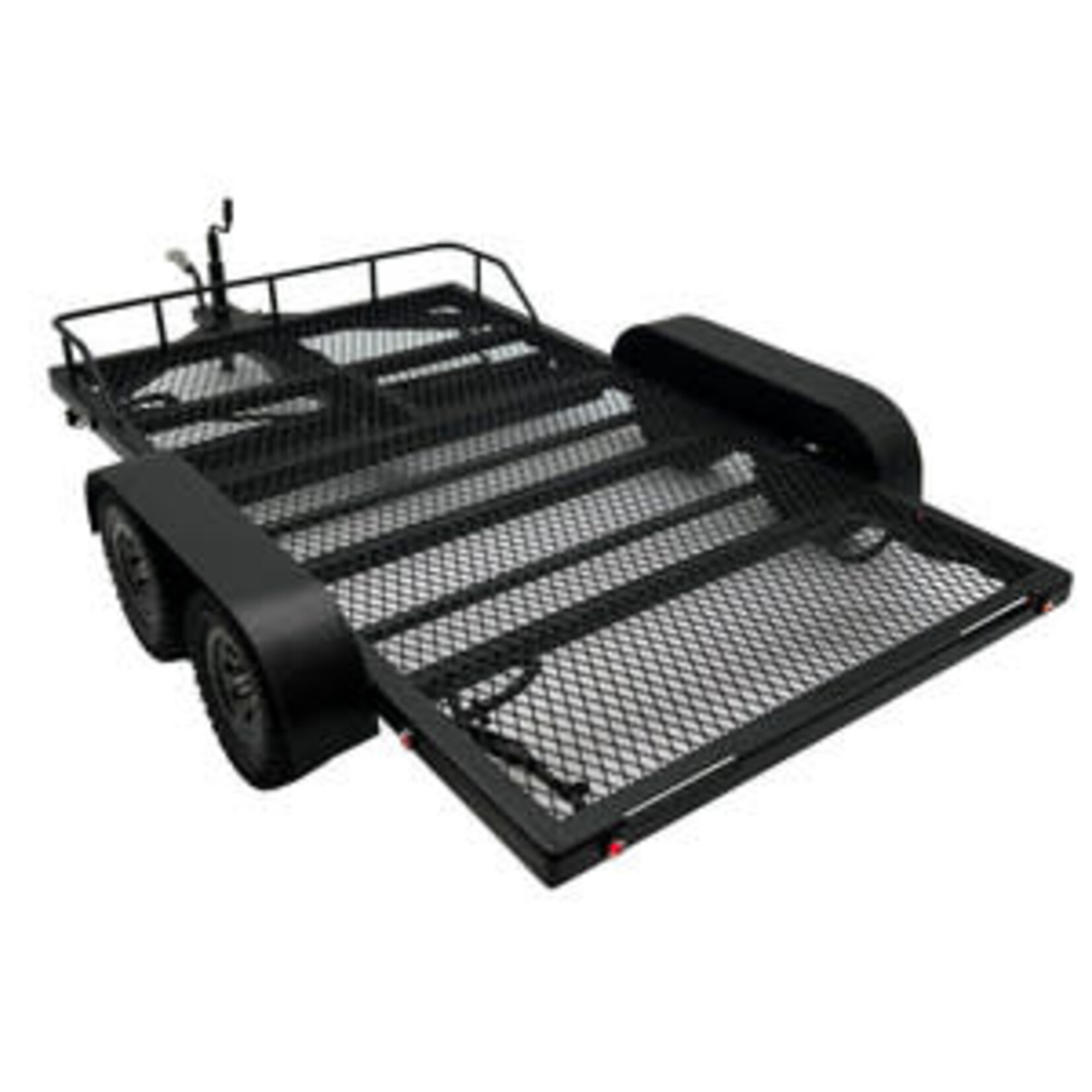 1/10 Scale Full Metal Car Hauler Trailer KIT with LED Lights (Black)