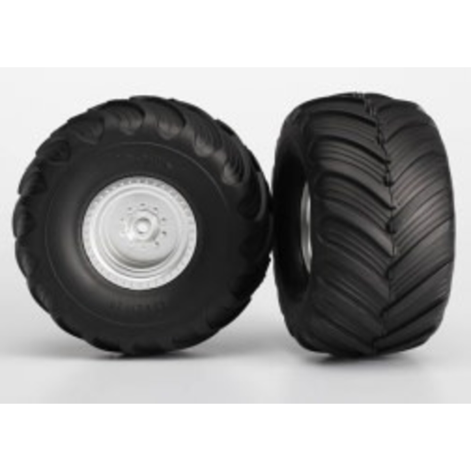 Traxxas Tires & wheels Terra Groove Satin dual profile tires, foam inserts (electric rear) (2)