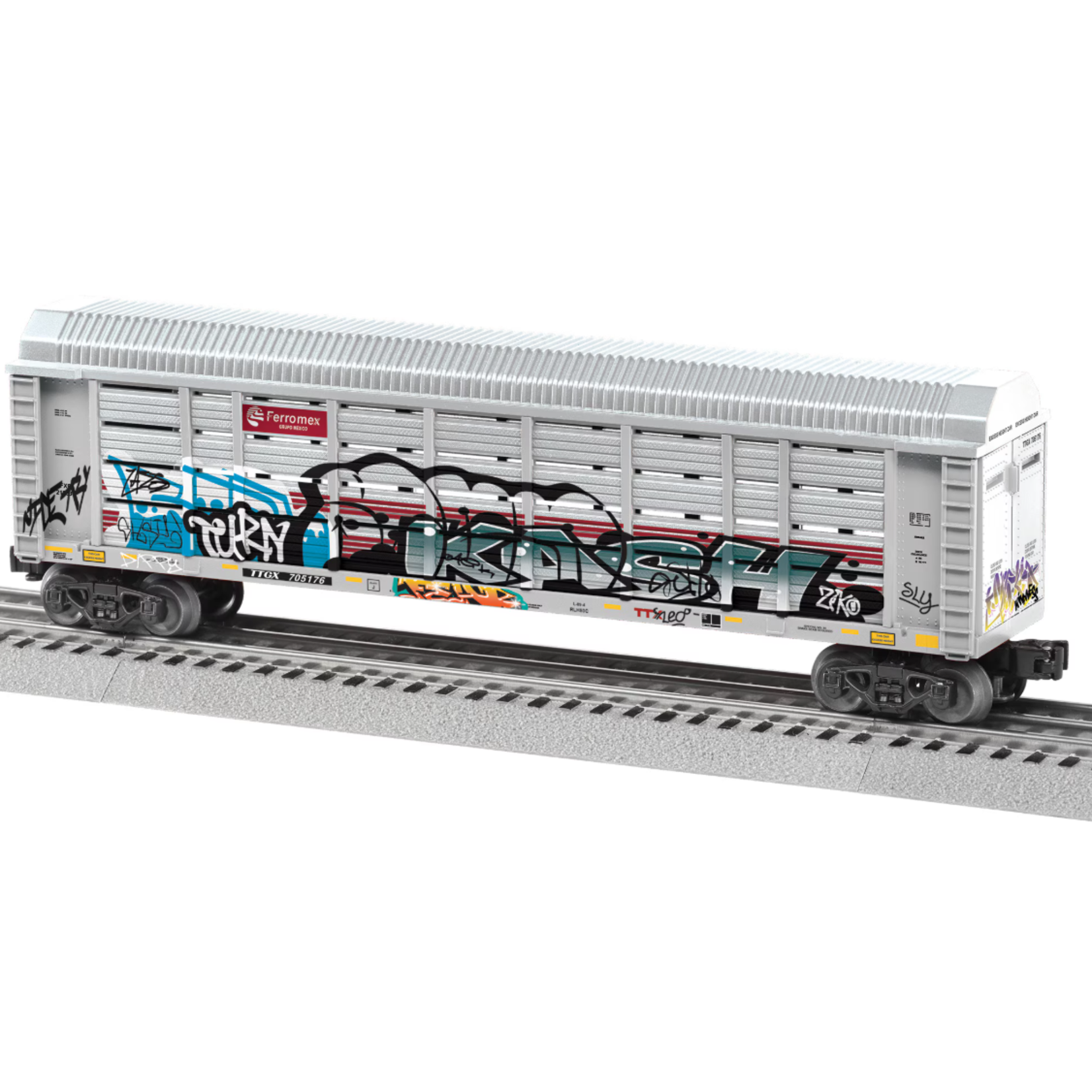 Lionel O RTR Ferromax Graffiti Autorack