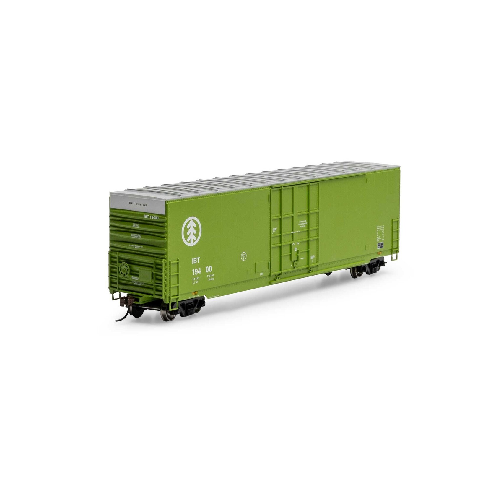 HO RND 50' High-Cube Smooth Side Box Car, IBT #19400