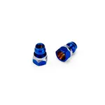 JConcepts RC10B7/B7D 8mm Fin Titanium Front Shock Stand-Offs (Blue) (2)
