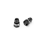 JConcepts RC10B7/B7D 8mm Fin Titanium Front Shock Stand-Off (Black) (2)