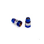 JConcepts RC10B7/B7D 10mm Fin Titanium Rear Stand-Off (Blue) (2)