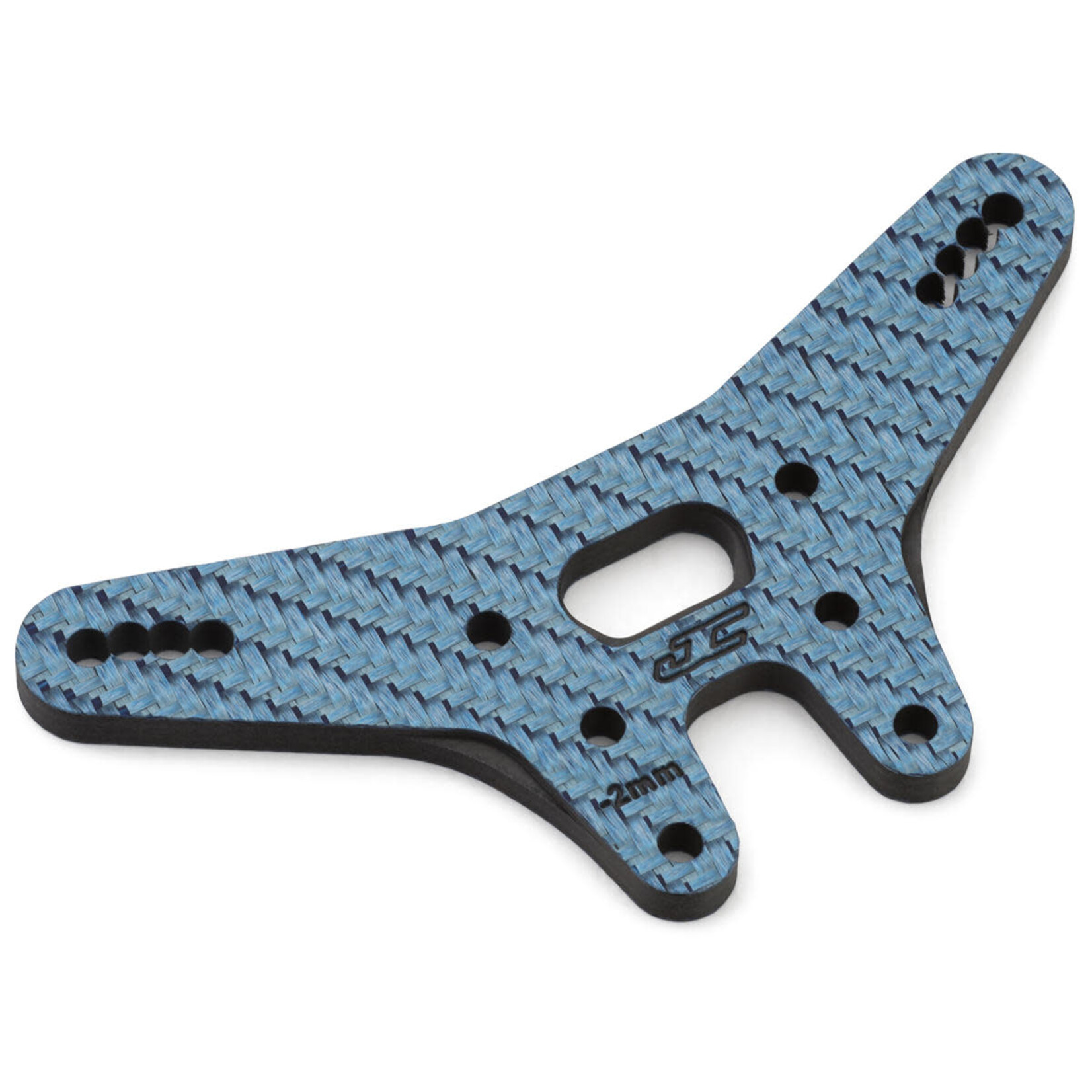 JConcepts RC10B7 Carbon Fiber Rear Shock Tower (Blue) (-2mm)