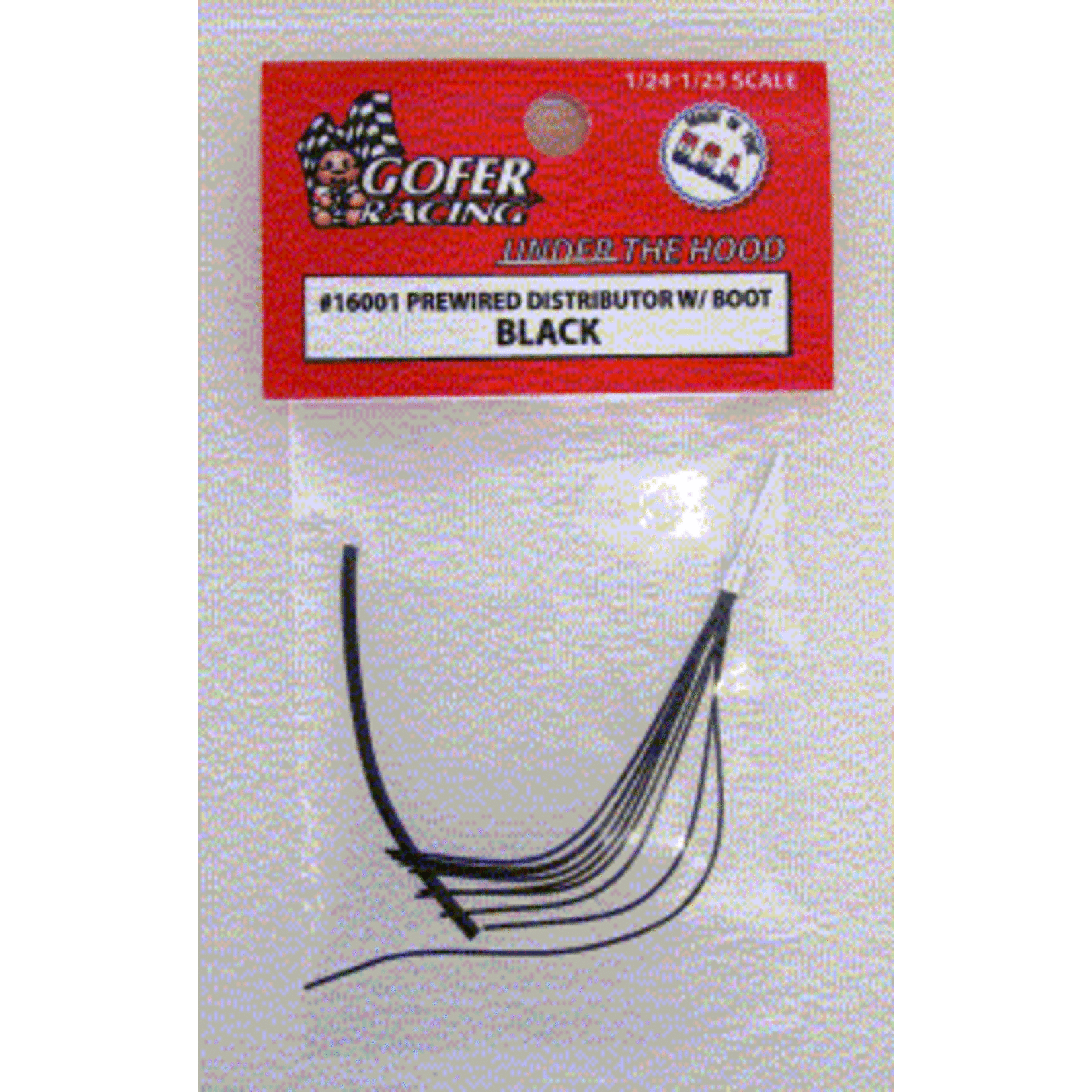 Gofer Racing 1/24-1/25 Black Prewired Distributor w/Aluminum Plug & Boot