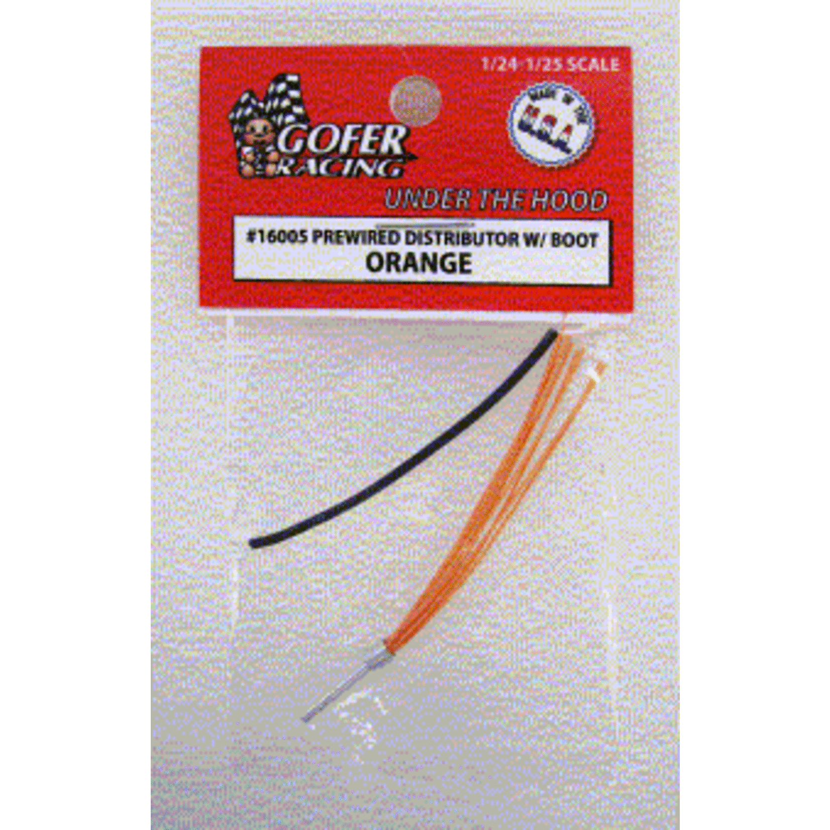 Gofer Racing 1/24-1/25 Orange Prewired Distributor w/Aluminum Plug & Boot