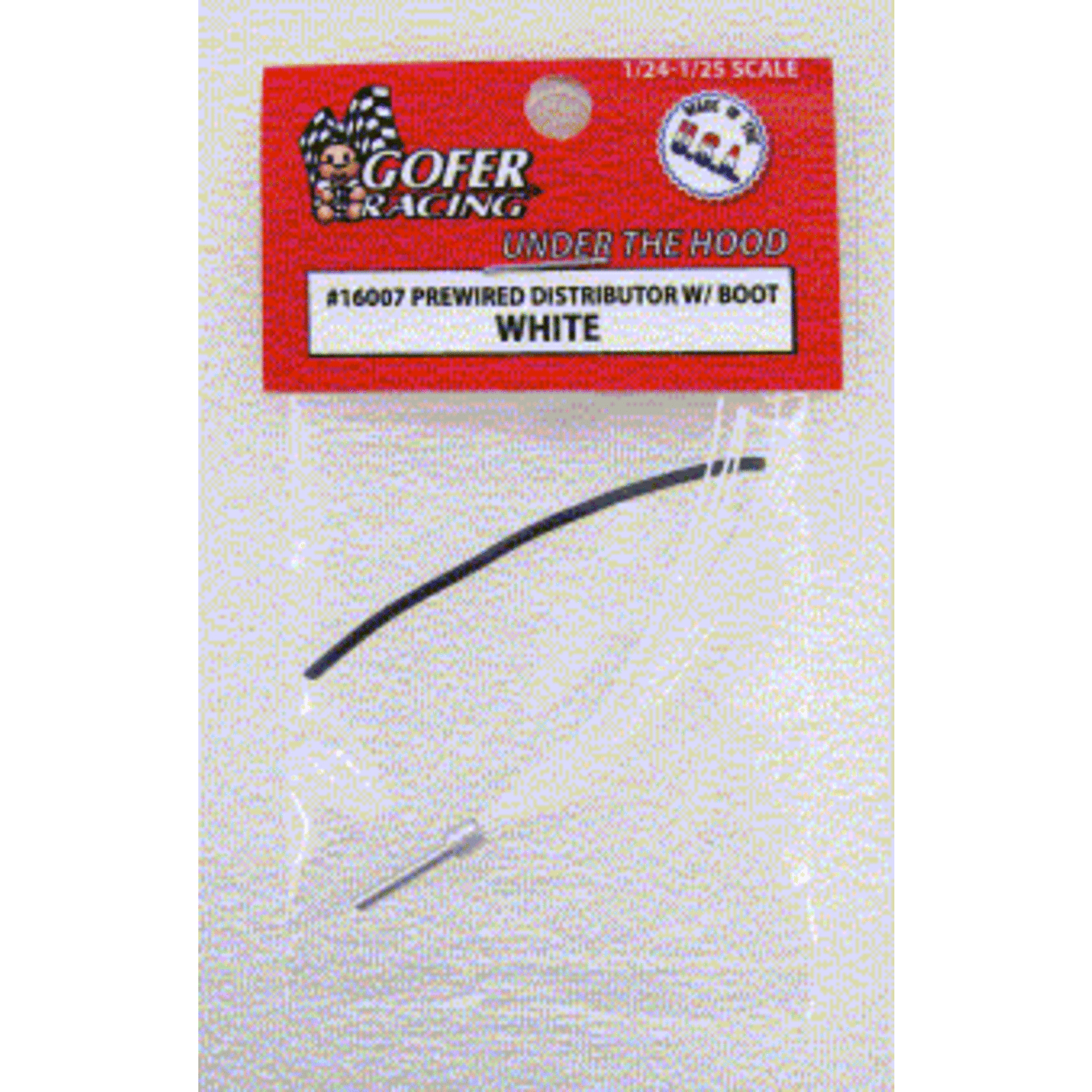 Gofer Racing 1/24-1/25 White Prewired Distributor w/Aluminum Plug & Boot