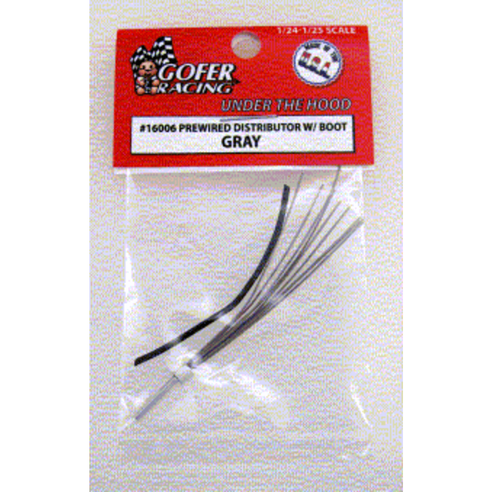 Gofer Racing 1/24-1/25 Gray Prewired Distributor w/Aluminum Plug & Boot