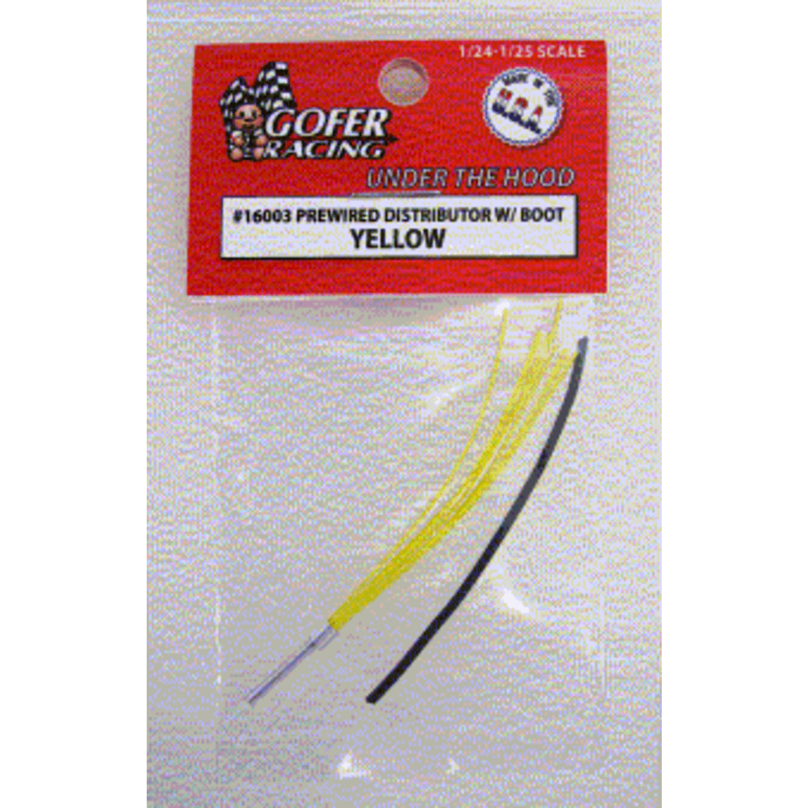 Gofer Racing 1/24-1/25 Yellow Prewired Distributor w/Aluminum Plug & Boot